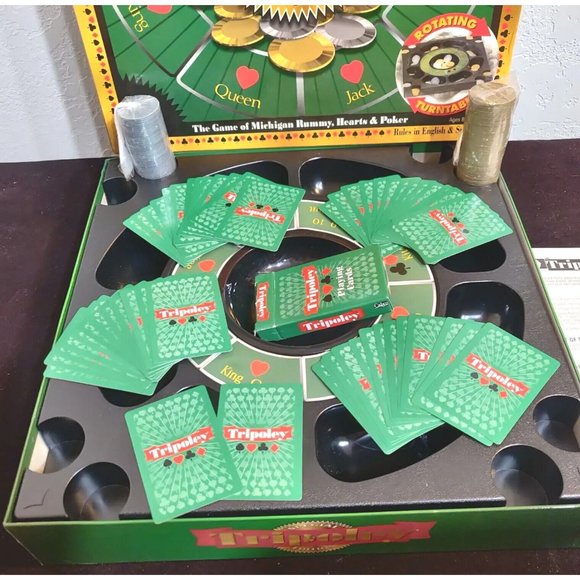 Vtg Tripoley Special Edition Game Complete Rotating Turntable Cadaco 2000 - Picture 3 of 16